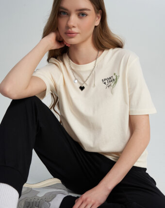 Футболка женская Diadora, Бежевый женщинам
