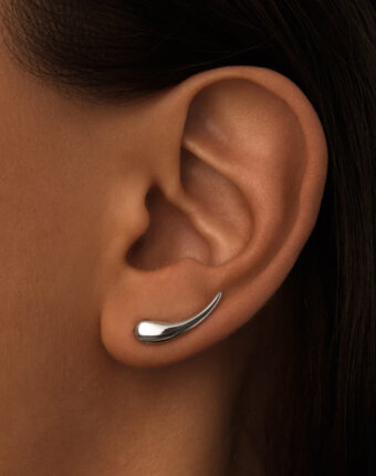 Серебряные серьги-клаймберы MIE женщинам