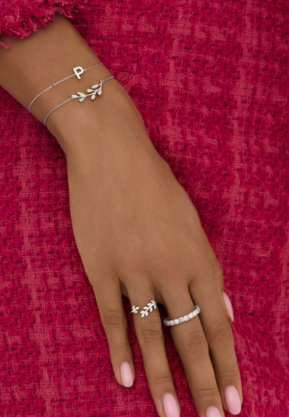 Серебряный браслет с буквой Р MIESTILO MIE