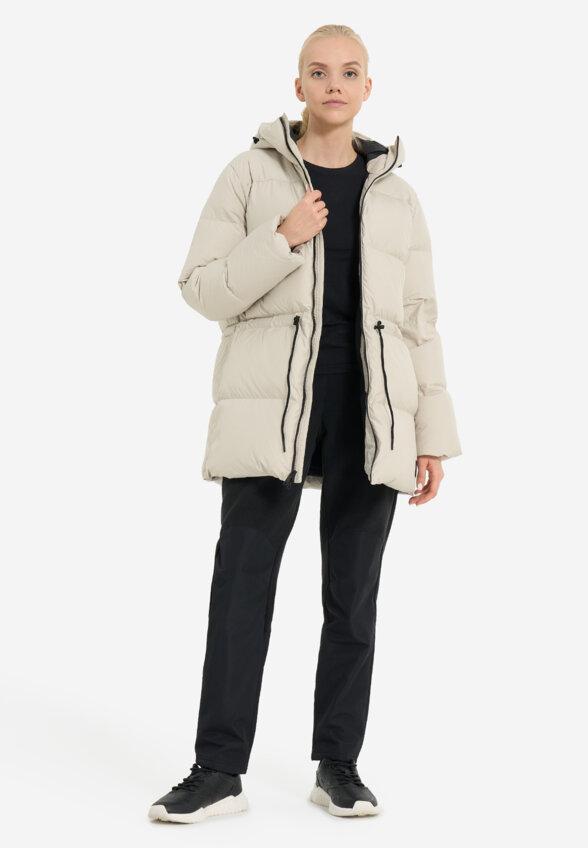 Пуховик женский Jack Wolfskin Kirschallee, Бежевый