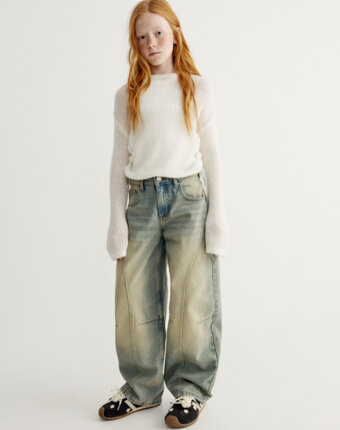 Винтажные джинсы Baggy Fit для девочек детям