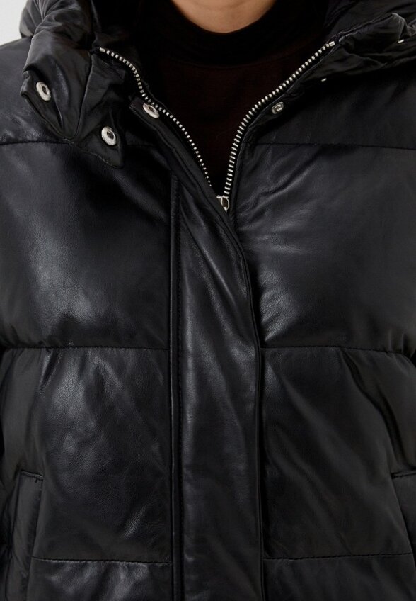 Куртка кожаная утепленная Снежная Королева