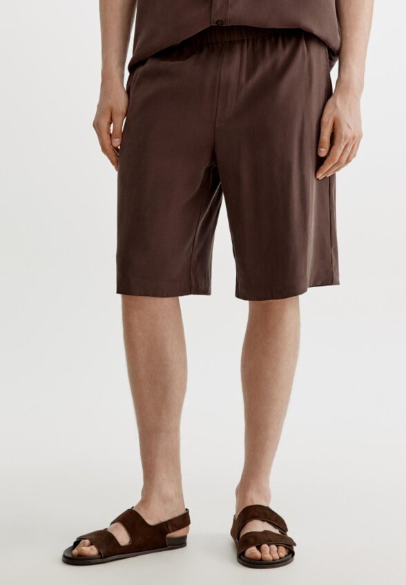 Шорты прямого кроя из твила