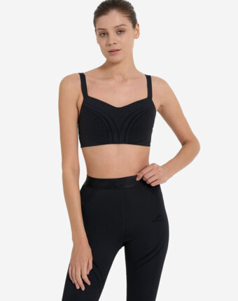 Топ бра спортивный Demix MuseFit Dance Flock, Черный женщинам
