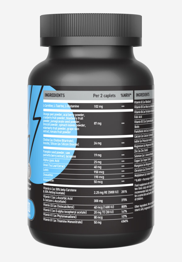 Мужской спортивный витаминно-минеральный комплекс ULTRASUPPS, 60 шт, Черный