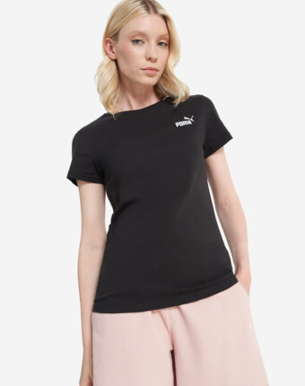 Футболка женская PUMA Ess Small No. 1 Logo, Черный женщинам