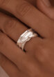 Широкое серебряное кольцо с мятым эффектом MIESTILO  MIE1  - превью