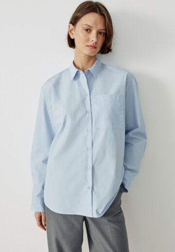Базовая рубашка оверсайз из хлопка