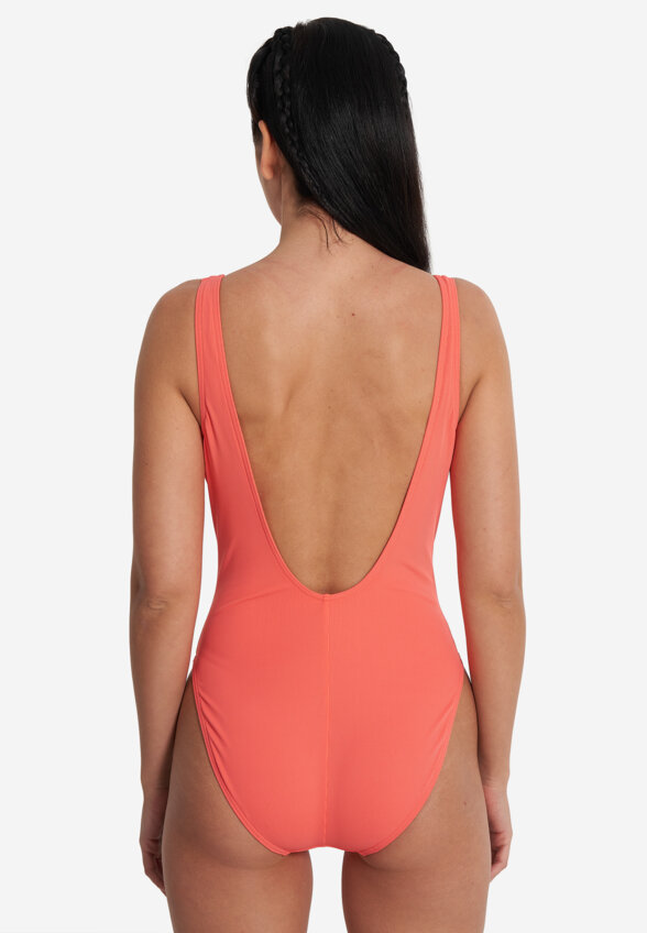 Купальник слитный женский Speedo Textd Belted Deep, Оранжевый