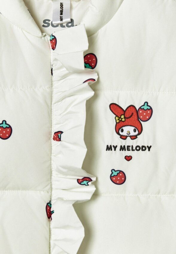 Дутый жилет с вышивкой Hello Kitty My Melody для девочек