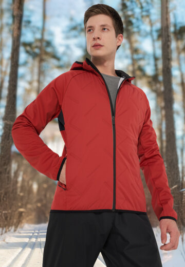Куртка для беговых лыж мужская Rukka Maatiala Hood, Красный