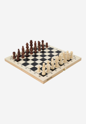 Настольная игра 2 в 1: шахматы, шашки Denton, Бежевый