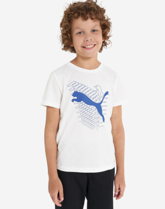 Футболка для мальчиков PUMA Graphics Cat, Белый женщинам