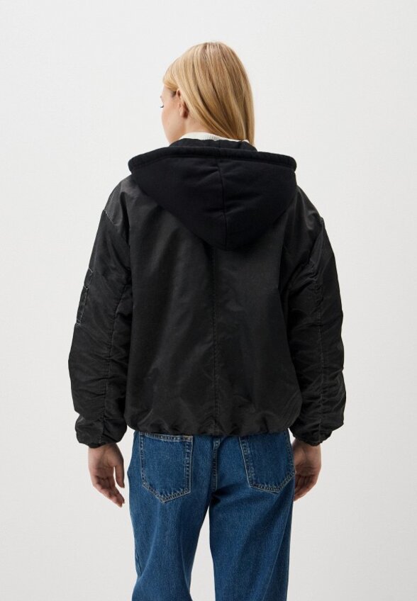 Куртка кожаная утепленная Zolla