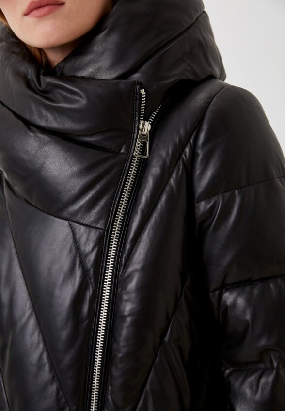 Куртка кожаная утепленная Снежная Королева