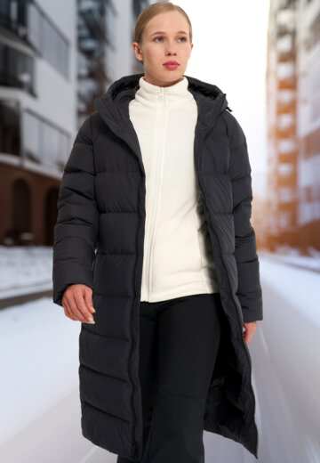 Пальто пуховое женское Jack Wolfskin Frozen Palace, Серый