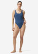 Купальник слитный женский Speedo Textd Belted Deep, Синий4  - превью