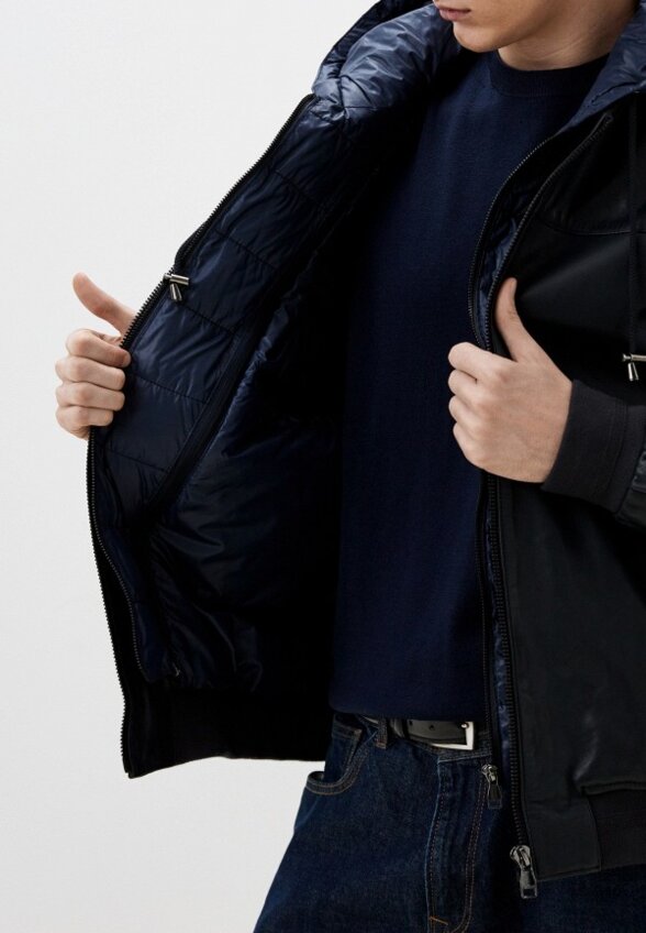 Куртка кожаная утепленная Al Franco