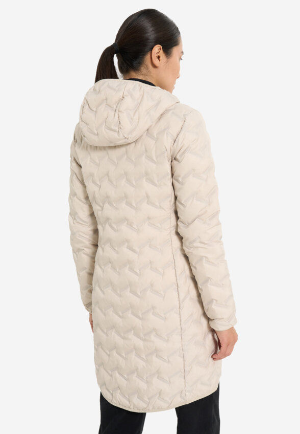 Ультралегкий пуховик женский Columbia Delta Ridge II Long Down Jacket, Бежевый