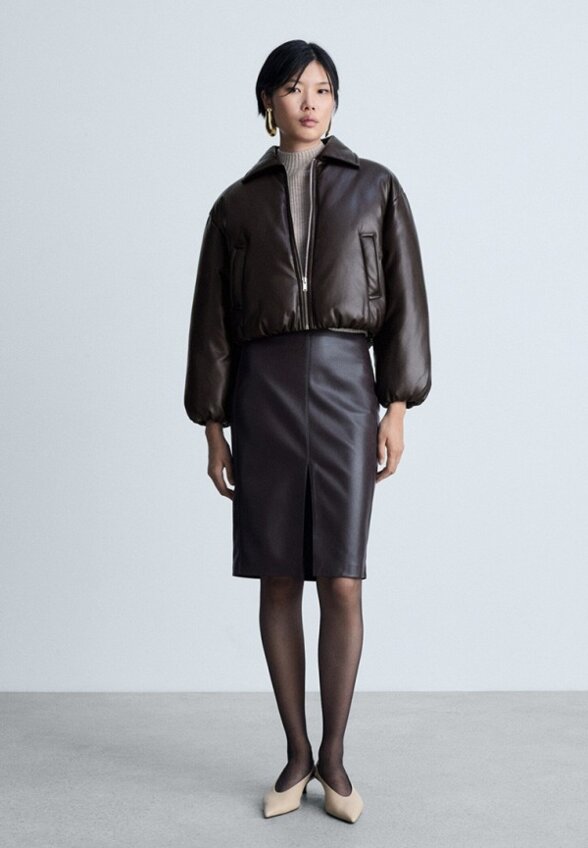 Куртка кожаная Mango