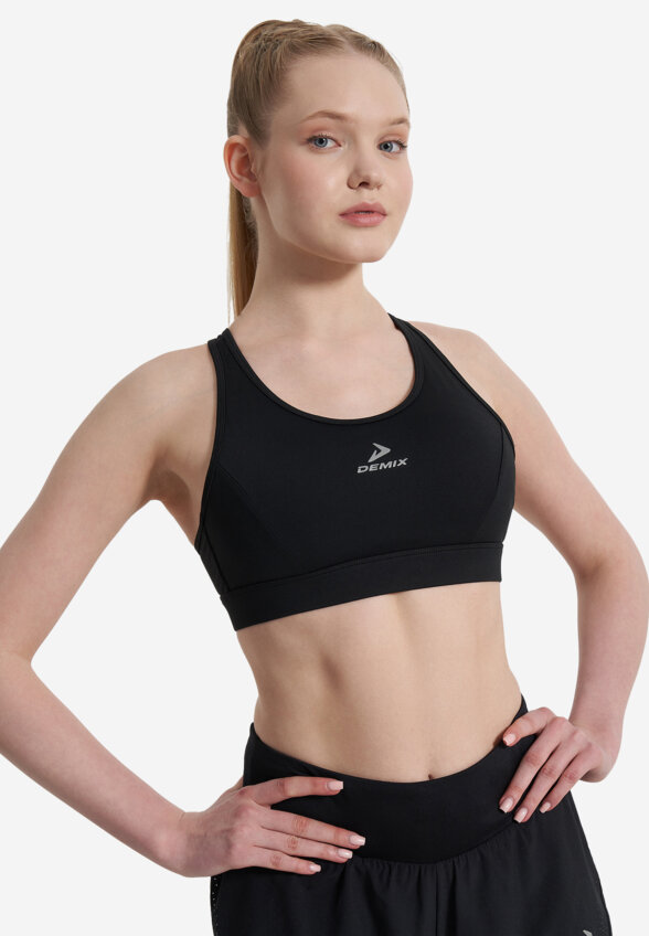 Топ бра спортивный Demix ActiveMove Urban Mesh Back, Черный