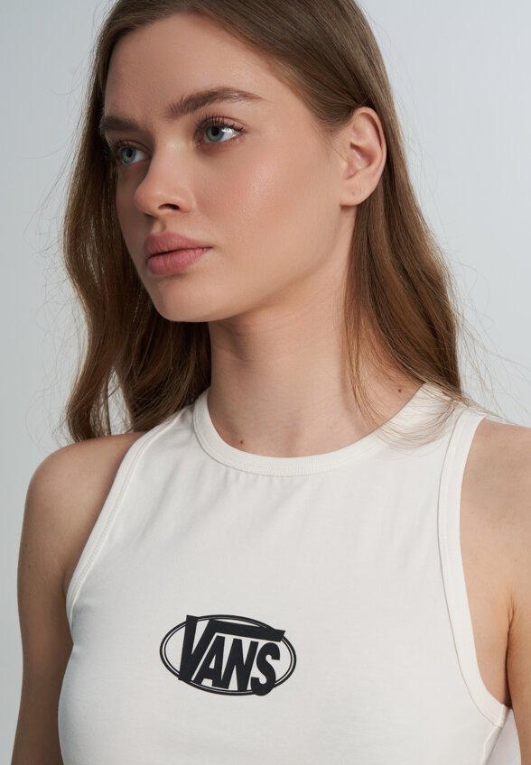 Майка женская Vans Oval Logo Tank, Бежевый