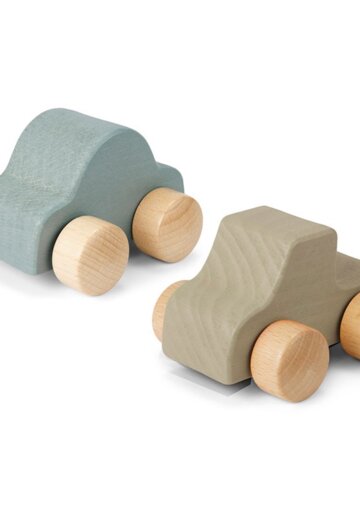 Набор деревянных машинок нууру (nuuroo), 2 шт, серый микс