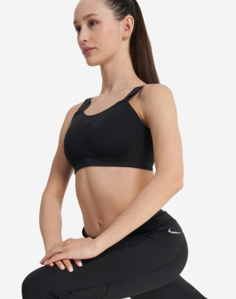 Топ бра спортивный Nike High-Support Padded Adjustable Sports, Черный женщинам