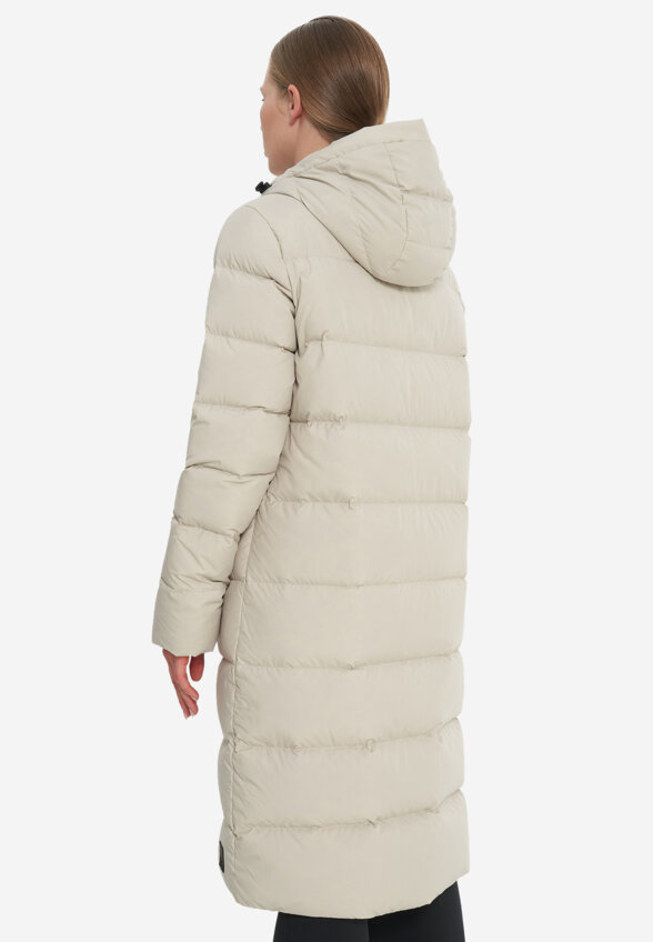 Пальто пуховое женское Jack Wolfskin Frozen Palace, Бежевый
