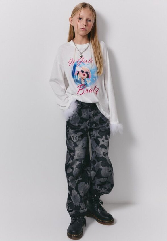 Свободные джинсы багги для девочек из коллекции SELA × BRATZ