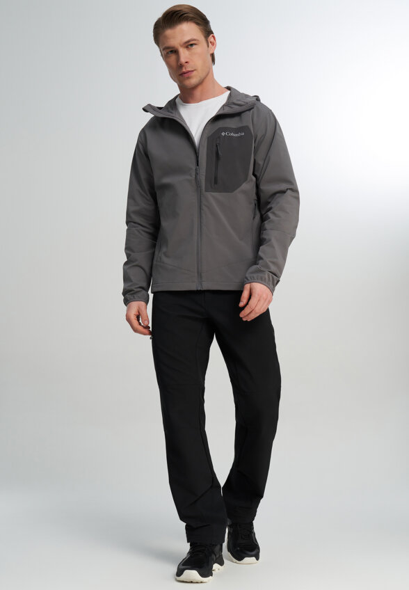 Ветровка мужская Columbia Tall Heights III Hooded Softshell, Серый