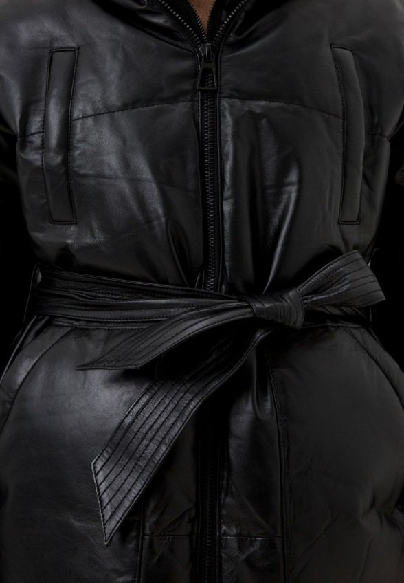 Куртка кожаная утепленная Снежная Королева