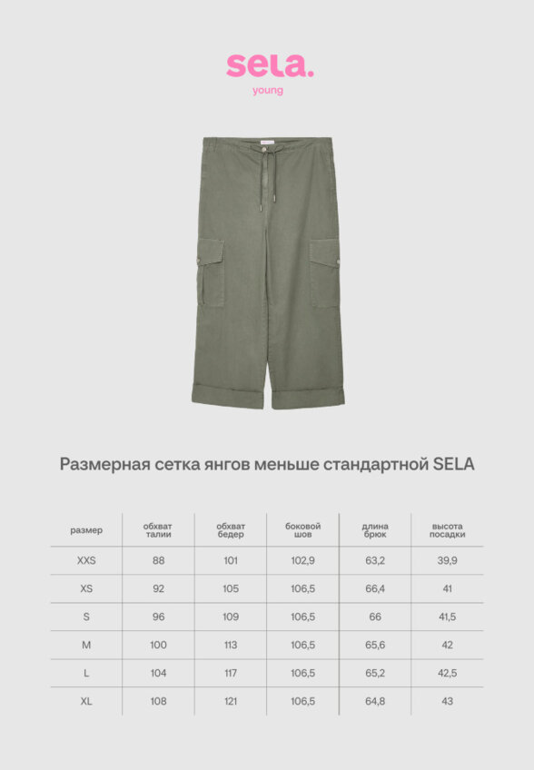 Брюки карго из линейки SELA Young