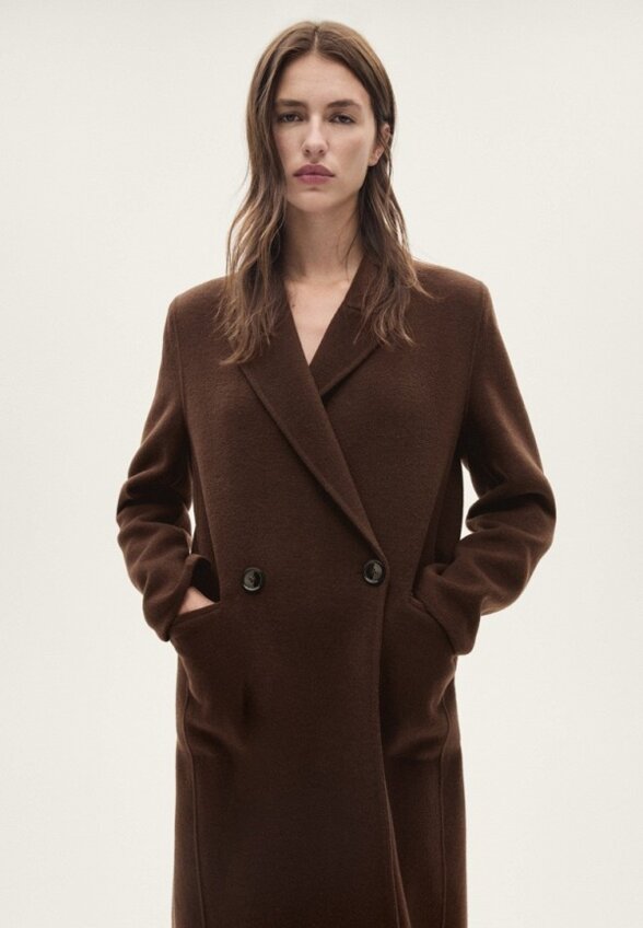 Пальто двубортное Mango