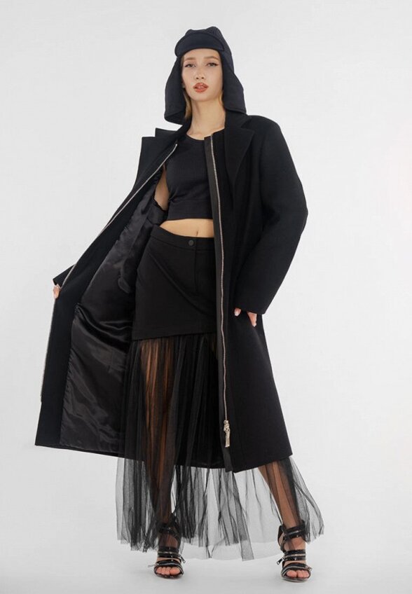 Пальто однобортное IZ13