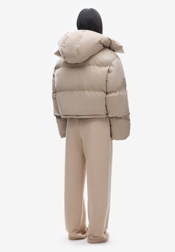 Пуховик Uniform crop Beige Sand FABLE