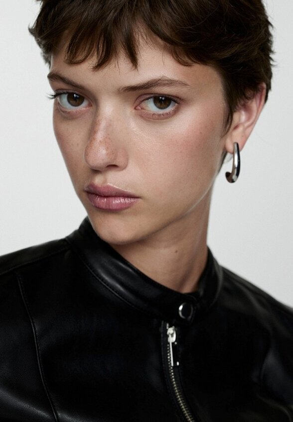 Куртка кожаная Mango