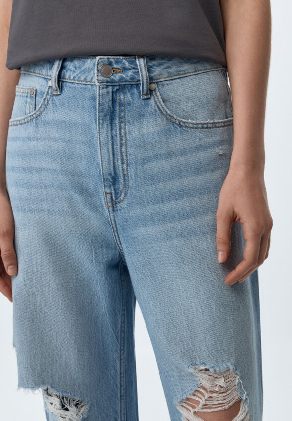 Рваные джинсы Wide Leg