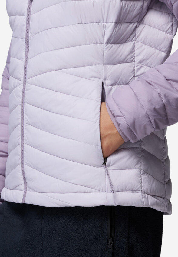 Ультралегкий пуховик женский Columbia Powder Pass Jacket, Розовый