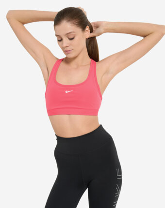Топ бра спортивный Nike Swoosh, Розовый женщинам