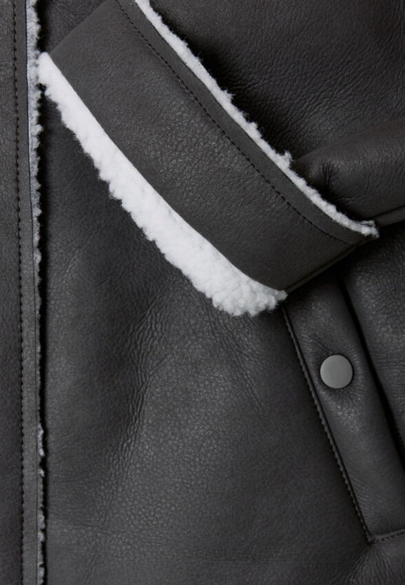 Дубленка из искусственной кожи для девочек