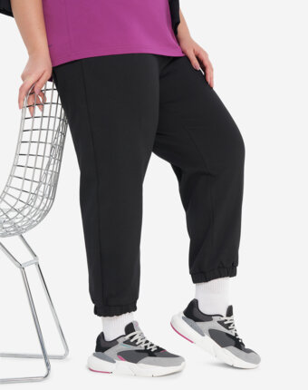 Брюки женские оверсайз Demix, Plus Size, Черный женщинам