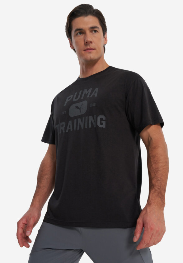 Футболка мужская PUMA Graphics Train Logo Relaxed, Черный