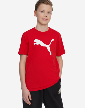 Футболка для мальчиков PUMA Ess Cat Logo, Красный женщинам