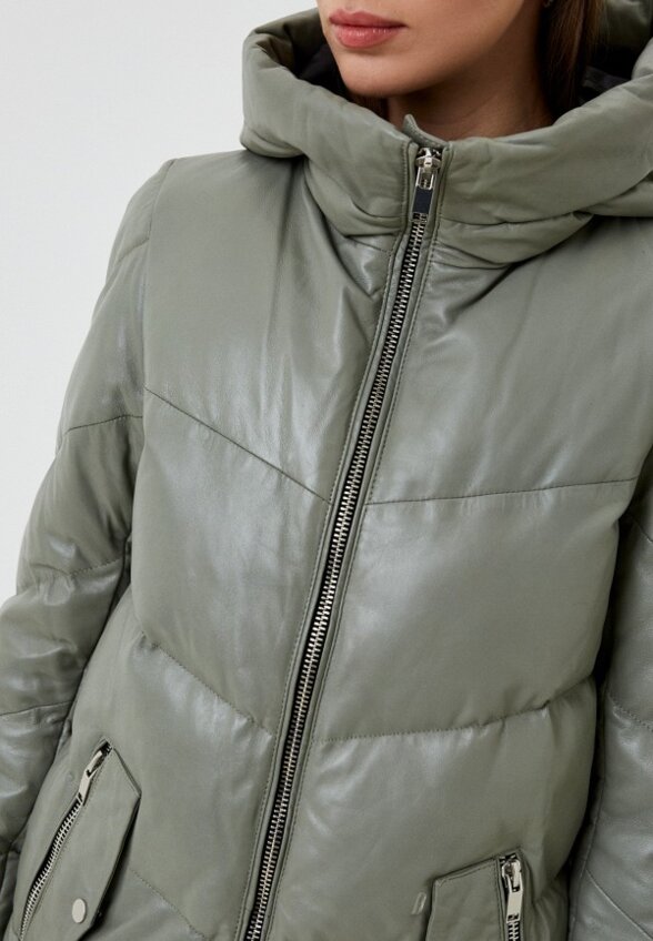 Куртка кожаная утепленная Снежная Королева