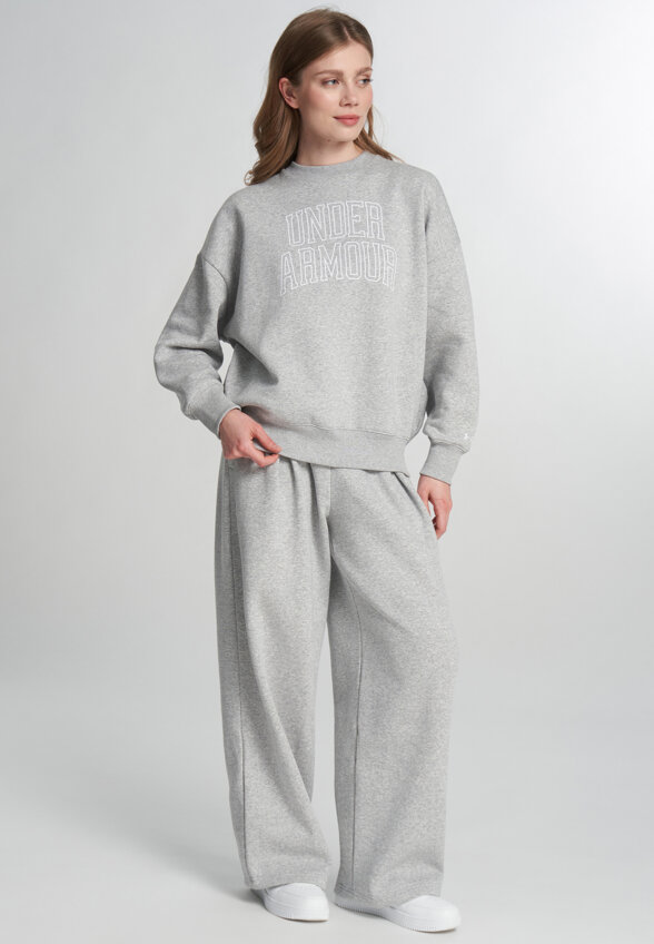 Свитшот женский оверсайз Under Armour Rival Flc OS Varsity Crew, Серый