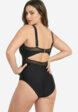 Купальник слитный женский Speedo Mesh Detail, Черный4  - превью