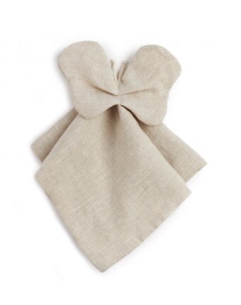 Игрушка-комфортер из льна Nobodinoz "Lin Francais Butterfly Greige", светло-серый, 32 х 32 см детям