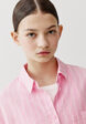 Рубашка оверсайз из смесового льна для девочек4  - превью