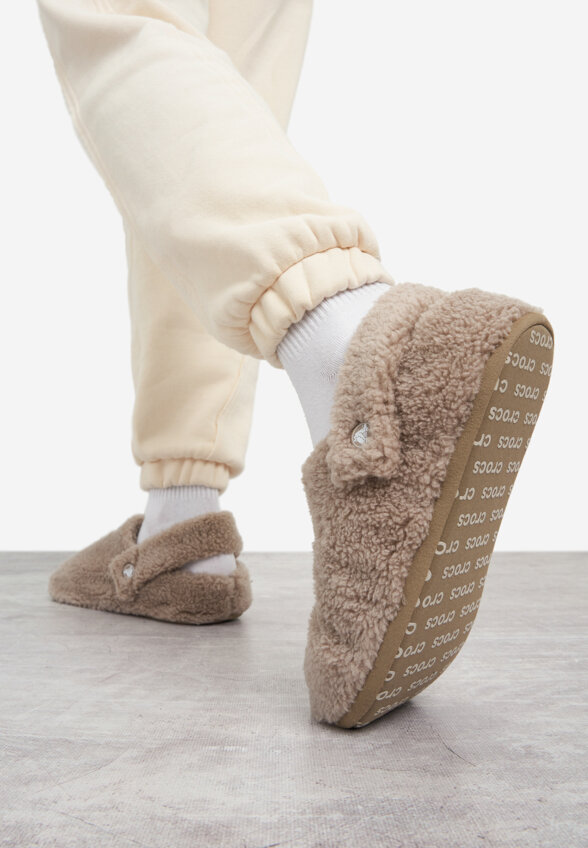 Сабо утепленные женские Crocs Classic, Серый